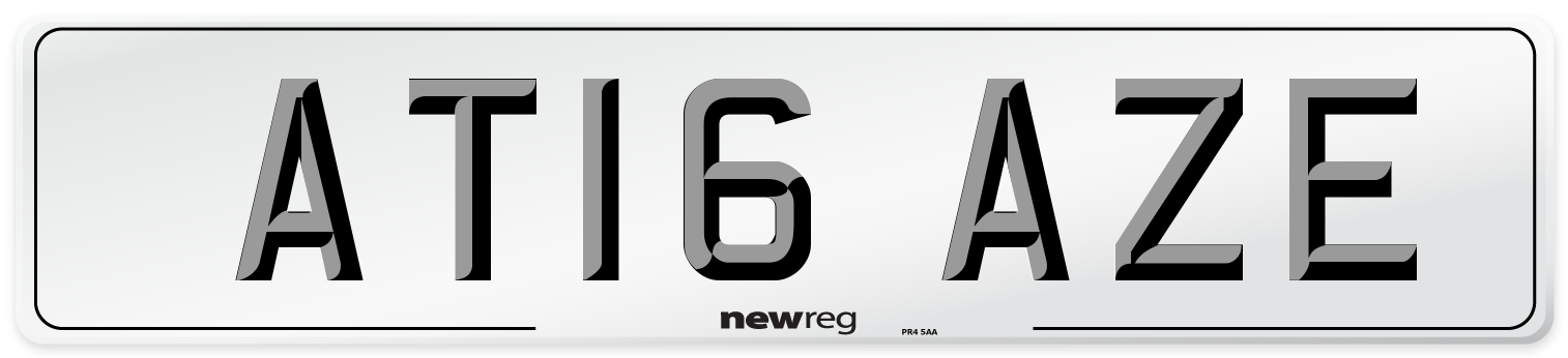 AT16 AZE Number Plate from New Reg